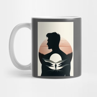 man silhouette Mug